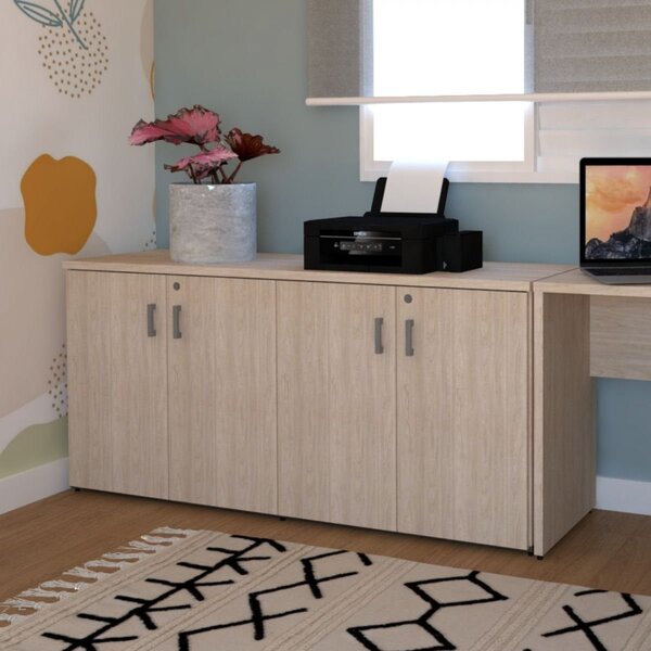 Armário Duplo Baixo Para Escritório 4 Portas Corp 25 Bramov M