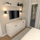 Armário Duplo Baixo Para Quarto Moderno Branco