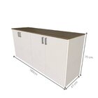 Armário Duplo Baixo Para Quarto Moderno Branco/ Mel