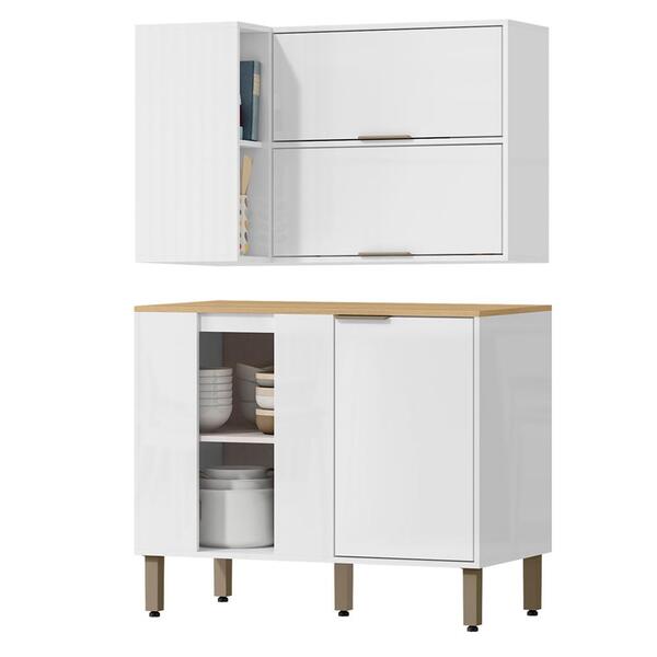 Armario E Balcao Canto 98 Cm Glor Abgl03 Mxm