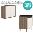 Armario E Balcao Canto Obliquo 75cm Mdf Kali Nicioli