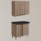 Armario E Balcao Canto Reto 89cm Mdf Kali Nicioli