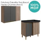 Armario E Balcao Canto Reto 89cm Mdf Kali Nicioli