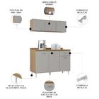 Armário E Balcão Com Tampo 120cm Classic Damasco/off White Z4