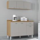 Armário E Balcão Com Tampo 120cm Classic Damasco/off White Z4