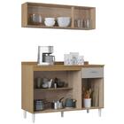 Armário E Balcão Com Tampo 120cm Classic Damasco/off White Z4