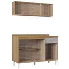 Armário E Balcão Com Tampo 120cm Classic Damasco/off White Z4