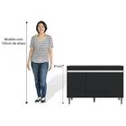 Armário E Balcão Gabinete Para Pia 120cm Com Tampo 3 Portas M