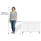 Armário E Balcão Gabinete Para Pia 120cm Com Tampo 3 Portas M