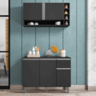 Armário E Balcão Para Cozinha Kit Siena Escolha Sua Cor - Wed