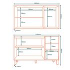 Armario E Balcao Pia 120 Cm Glor Abgl24 Castanho Off White Mxm