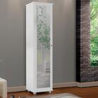 Armário E Sapateira Multiuso Marrie Com Espelho 1 Porta Branc