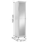 Armário E Sapateira Multiuso Marrie Com Espelho 1 Porta Branc