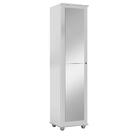 Armário E Sapateira Multiuso Marrie Com Espelho 1 Porta Branc