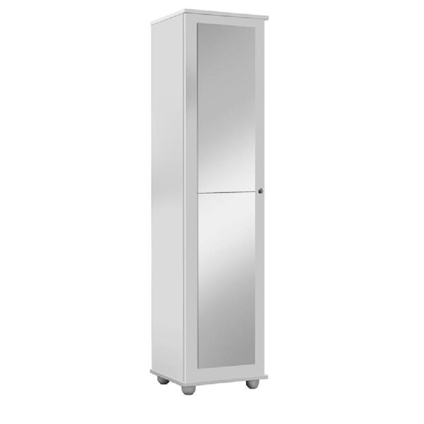 Armário E Sapateira Multiuso Marrie Com Espelho 1 Porta Branc