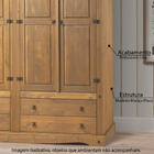 Armário Eddie Design Rústico 4 Portas E 4 Gavetas Com Cabidei