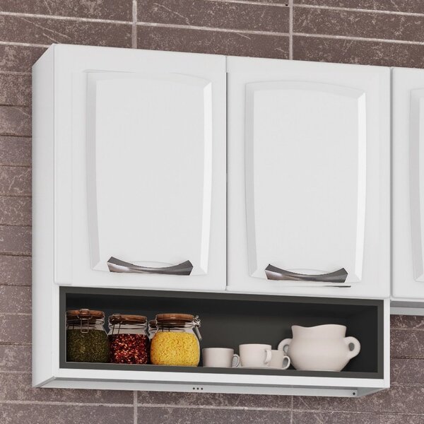 Armário Em Aço 80cm 2 Portas Com Nicho New Premium Itatiaia B