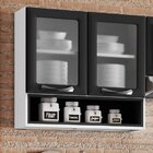 Armário Em Aço 80cm 2 Portas Vidro Com Nicho New Premium Itat