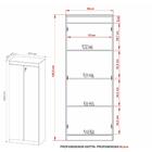 Armário Escritório 2 Portas Multimóveis Cr25048 Amêndoa/preto