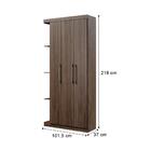 Armário Escritório 3 Portas Atlas Marrom Carraro