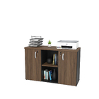 Armário Escritório Baixo Semiaberto Portas C/chave Netmobil -