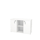 Armário Escritório Baixo Semiaberto Portas C/chave Netmobil -