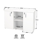 Armário Escritório Baixo Semiaberto Portas C/chave Netmobil -