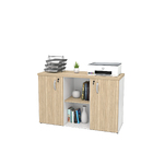 Armário Escritório Baixo Semiaberto Portas C/chave Netmobil -