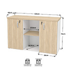 Armário Escritório Baixo Semiaberto Portas C/chave Netmobil -