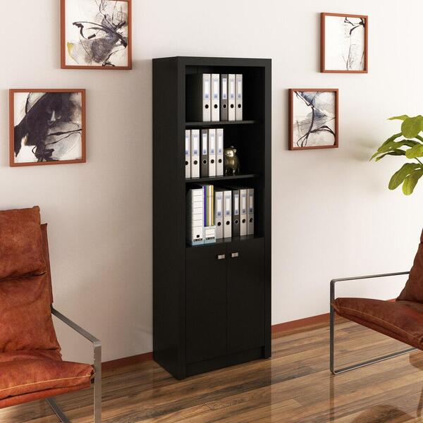 Armário Escritório Com 2 Portas Multimóveis Cr25020 Preto