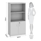 Armário Escritório Com Nichos 2 Portas Multimóveis Cr25151 Ci