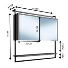 Armario Espelheira 80 Cm Com Toalheiro P1043 Pp Milani Store