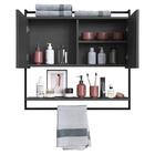 Armario Espelheira 80 Cm Com Toalheiro P1043 Pp Milani Store