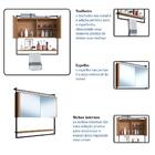 Armario Espelheira 80 Cm Com Toalheiro P1043 Pp Milani Store