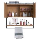 Armario Espelheira 80 Cm Com Toalheiro P1043 Pp Milani Store