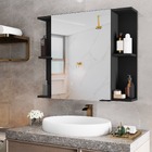 Armário Espelheira Para Banheiro 1 Porta Nilo Preto - Rede Mó