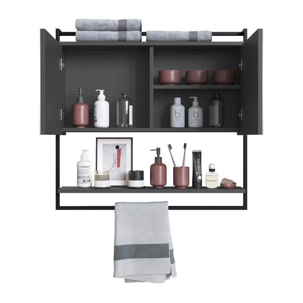 Armário Espelheira Para Banheiro 80cm Com 1 Prateleira Extern