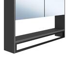 Armário Espelheira Para Banheiro 80cm Com 2 Portas E Toalheir