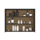 Armário Espelheira Para Banheiro Grafite 80x61,5cm Aurora Com