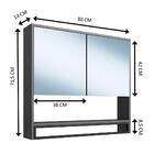 Armario Espelheira Suspenso 80 Cm 2 Portas E Toalheiro P1041