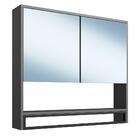 Armario Espelheira Suspenso 80 Cm 2 Portas E Toalheiro P1041