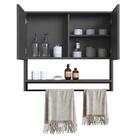 Armario Espelheira Suspenso 80 Cm 2 Portas E Toalheiro P1041