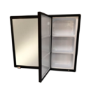 Armário Espelho Para Banheiro Alumínio 2 Portas Sobrepor Pret