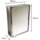 Armário Espelho Para Banheiro Alumínio Parede Sobrepor Preto/