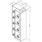 Armario Estante 02 Portas 05 Nichos Moove Est3001 Preto Casta