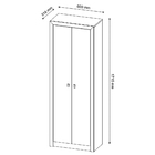 Armário Estante Alto Para Escritório Home Office Me4105 Mdp R