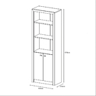 Armário Estante Alto Para Escritório Home Office Me4110 Mdp R