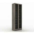 Armário Estante Alto Porta De Vidro Me4115 Mdp Carvalho G69 -