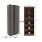 Armário Estante Com 2 Portas De Vidro Multimóveis Cr25069 Rus