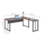 Armario Estante Com Mesa Em L Ocean Freijó Preto